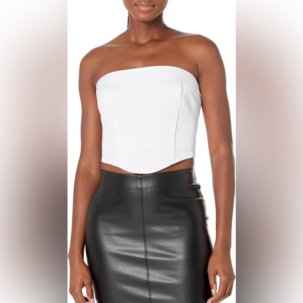 GUESS White Corset top NWT L